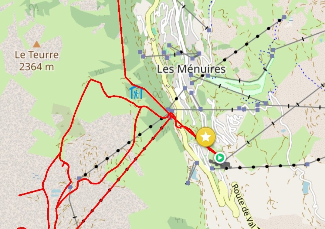 ski map les menoires OsmAnd