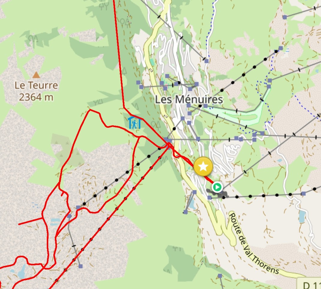 ski map les menoires OsmAnd
