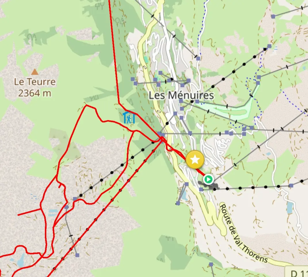 ski map les menoires OsmAnd